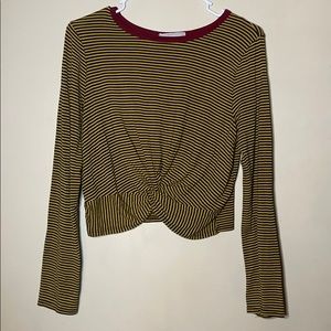 Cropped stripped top